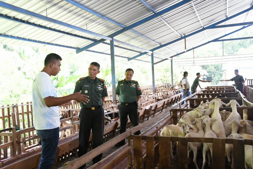 Dukung Ketahanan Pangan, Dandim 0802 Ponorogo Tinjau Peternak
